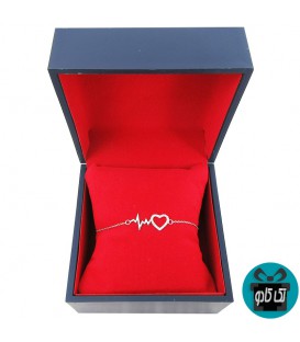 دستبند نقره مدل تپش قلب