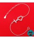 دستبند نقره مدل تپش قلب