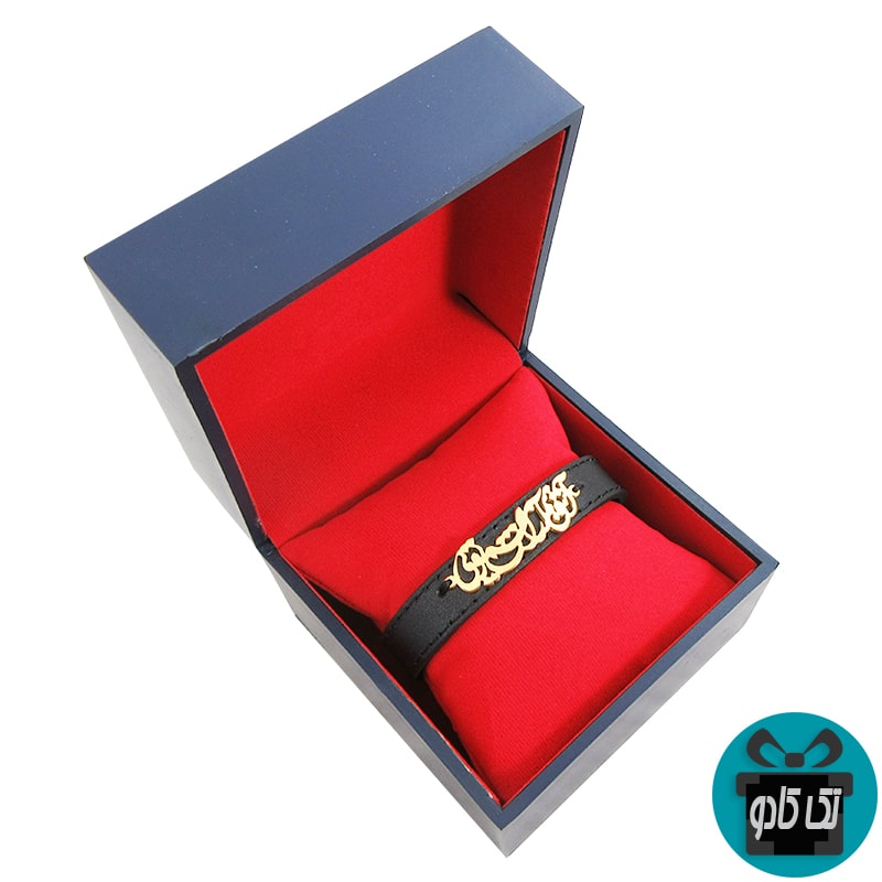 بهترین هدیه ارزان قیمت برای مردان و پسران - دستبند چرم با پلاک استیل